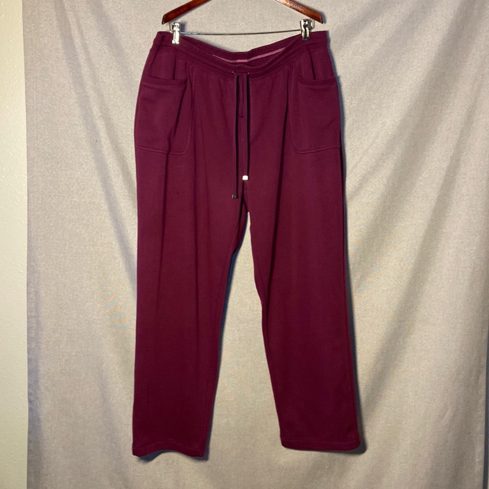 Isaac Mizrahi Live! SOHO Plushed Back Drawstring Pant. Size 1X